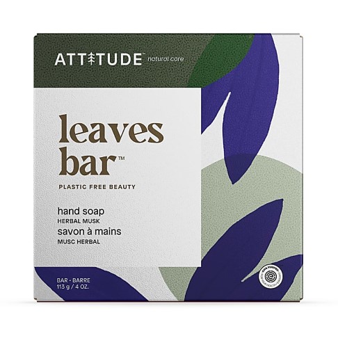 Bild von Attitude Leaves Bar Handsoap Herbal Musk - Seifenstück