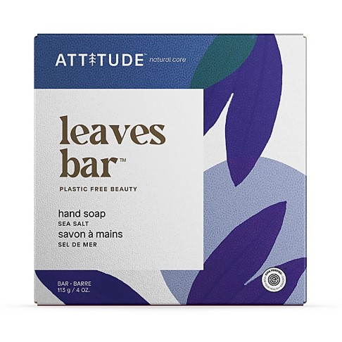 Bild von Attitude Leaves Bar Handsoap Sea Salt - Handseife mit Meersalz