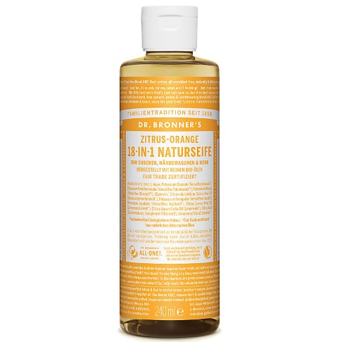 Bild von Dr. Bronner's Zitrus-Orange 18-in-1 Naturseife 240 ml