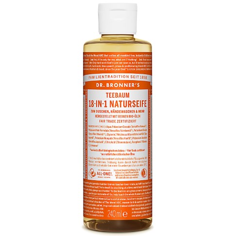 Bild von Dr. Bronner's Teebaum 18-in-1 Naturseife 240 ml