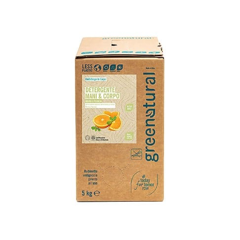 Bild von Greenatural BIO - FLÜSSIGSEIFE Minze & Orange FÜR HÄNDE UND KÖRPER - 5kg